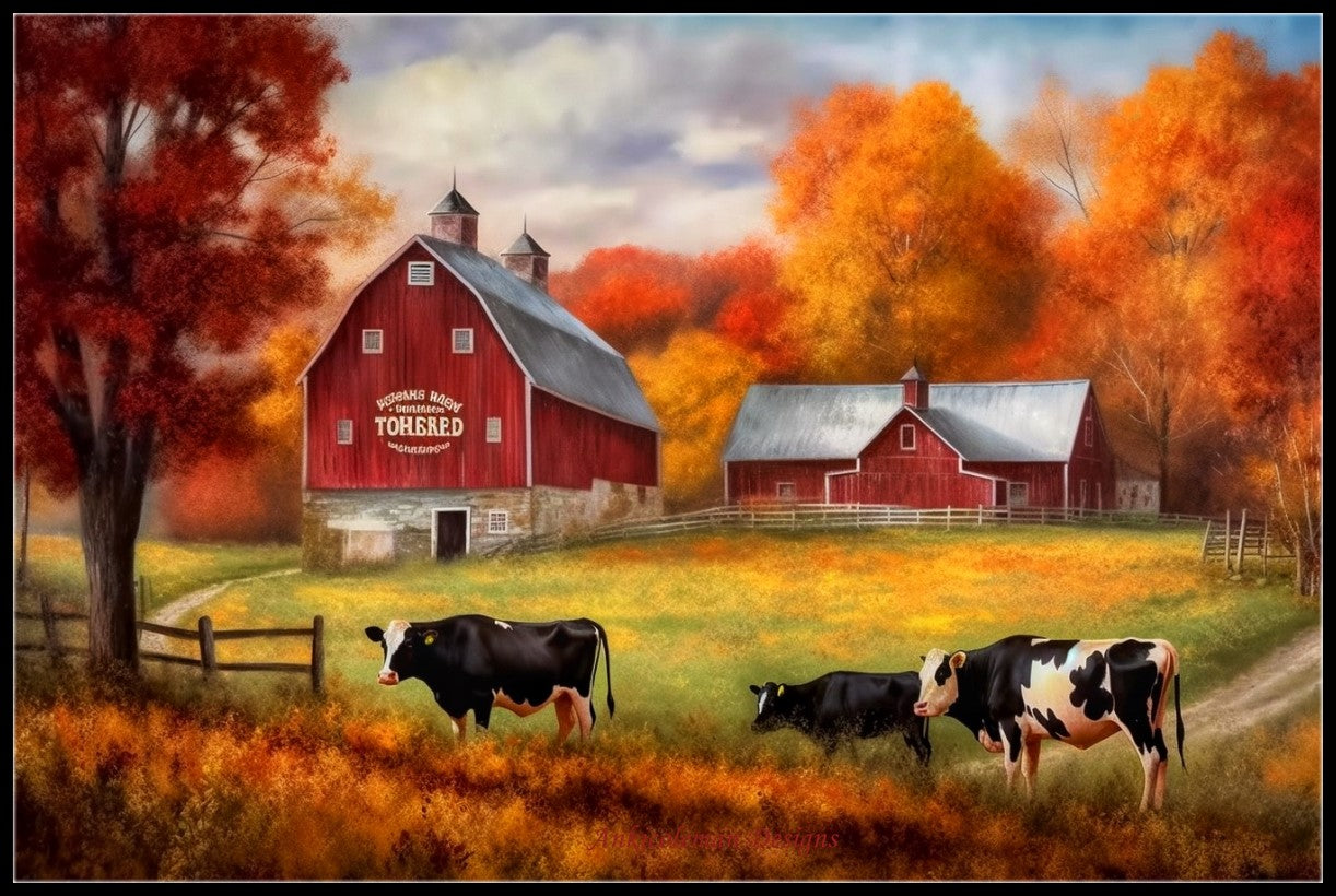 Barnyard Bliss 1 - Counted Cross Stitch Patterns Embroidery Crafts Needlework DIY Chart DMC Color