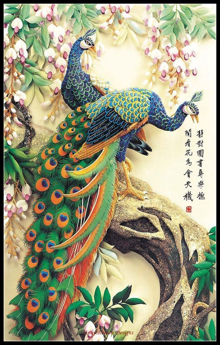 Peacock Collection 1 - Counted Cross Stitch Patterns Embroidery Crafts Needlework DIY Chart DMC Color