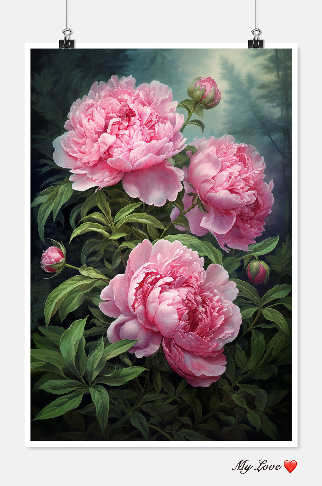 Beautiful Pink Peonies - Counted Cross Stitch Patterns Embroidery Crafts Needlework DIY Chart DMC Color