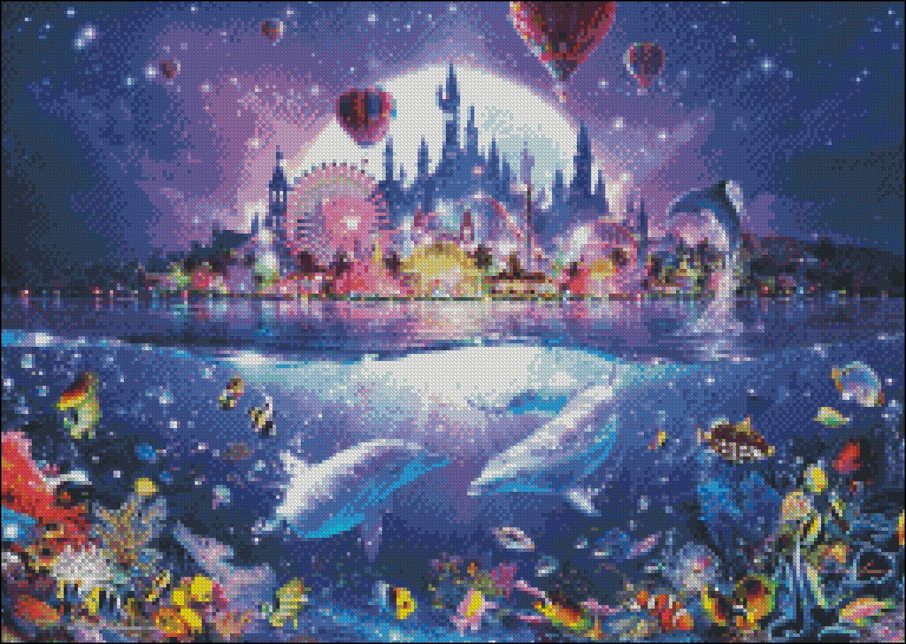 Dream Time - Counted Cross Stitch Patterns Embroidery Crafts Needlework DIY Chart DMC Color