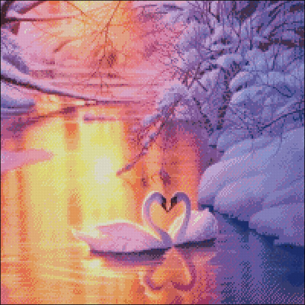 Romantic Memories - Counted Cross Stitch Patterns Embroidery Crafts Needlework DIY Chart DMC Color
