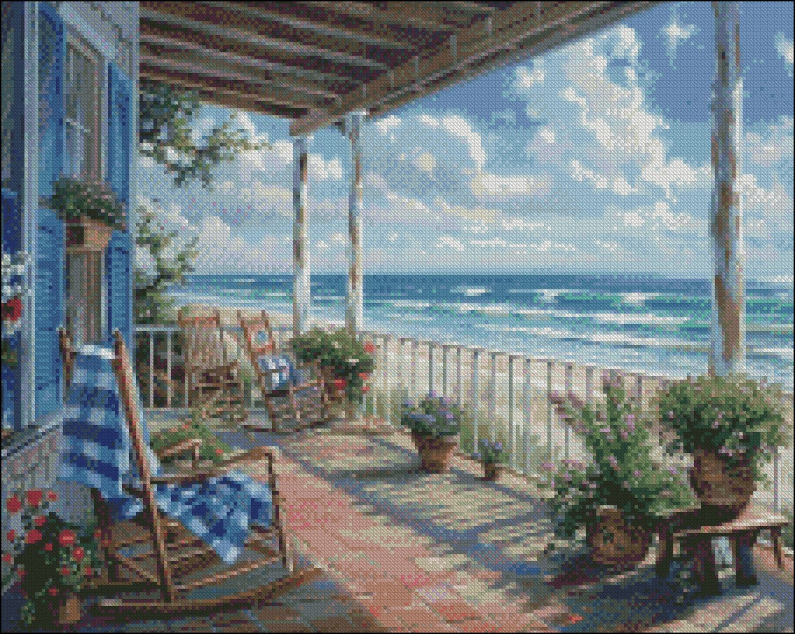 Quiet Time - Counted Cross Stitch Patterns Embroidery Crafts Needlework DIY Chart DMC Color