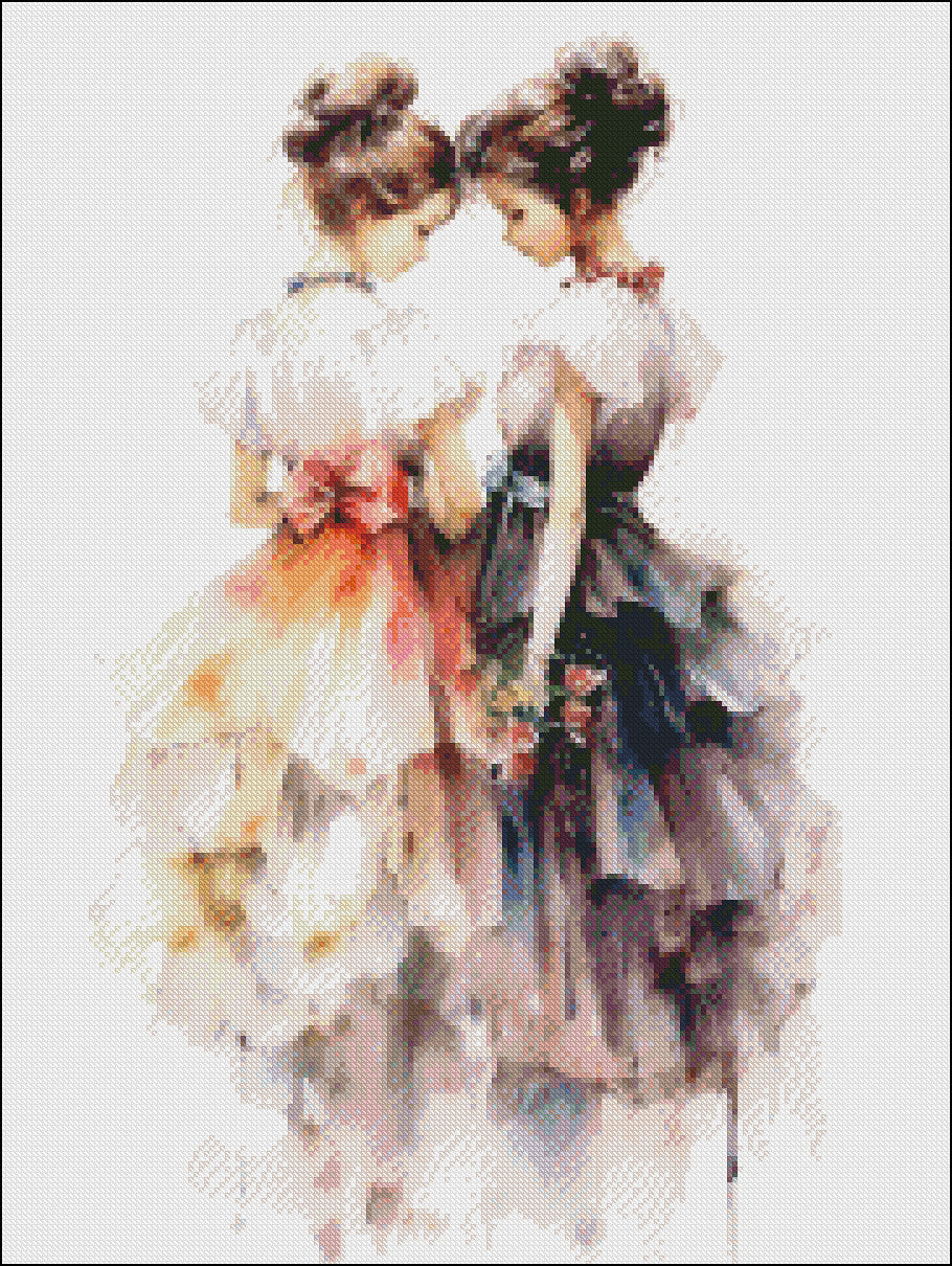 The Good Sister - Counted Cross Stitch Patterns Embroidery Crafts Needlework DIY Chart DMC Color