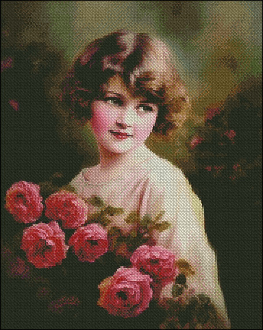 Memories in Bloom - Counted Cross Stitch Patterns Embroidery Crafts Needlework DIY Chart DMC Color