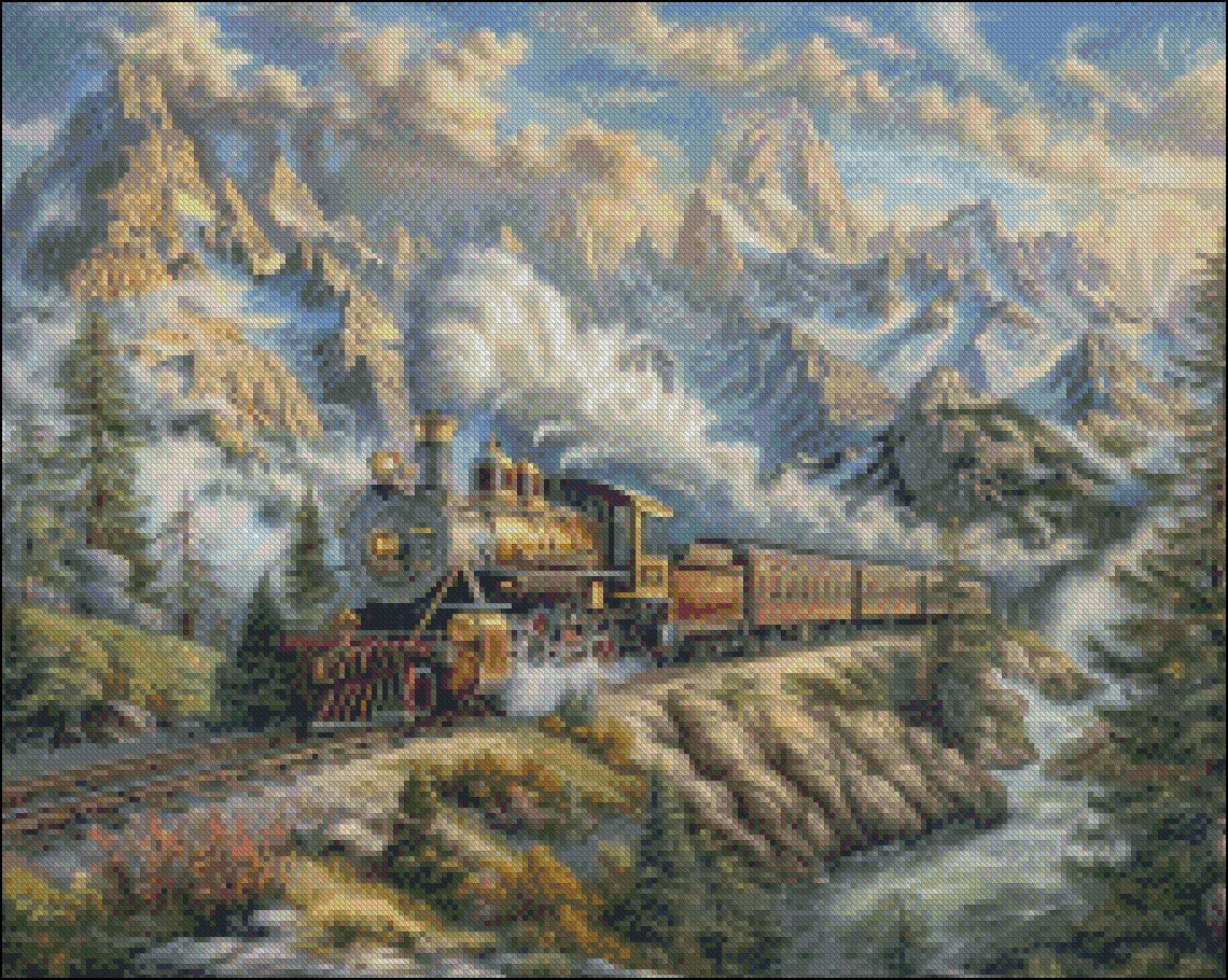 Pleasant Journey - Counted Cross Stitch Patterns Embroidery Crafts Needlework DIY Chart DMC Color