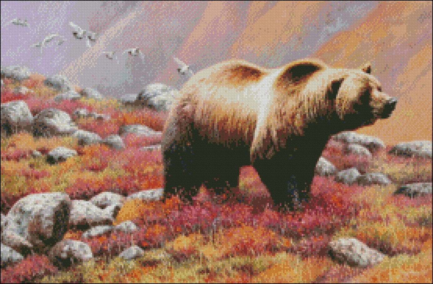 Tundra King - Counted Cross Stitch Patterns Embroidery Crafts Needlework DIY Chart DMC Color