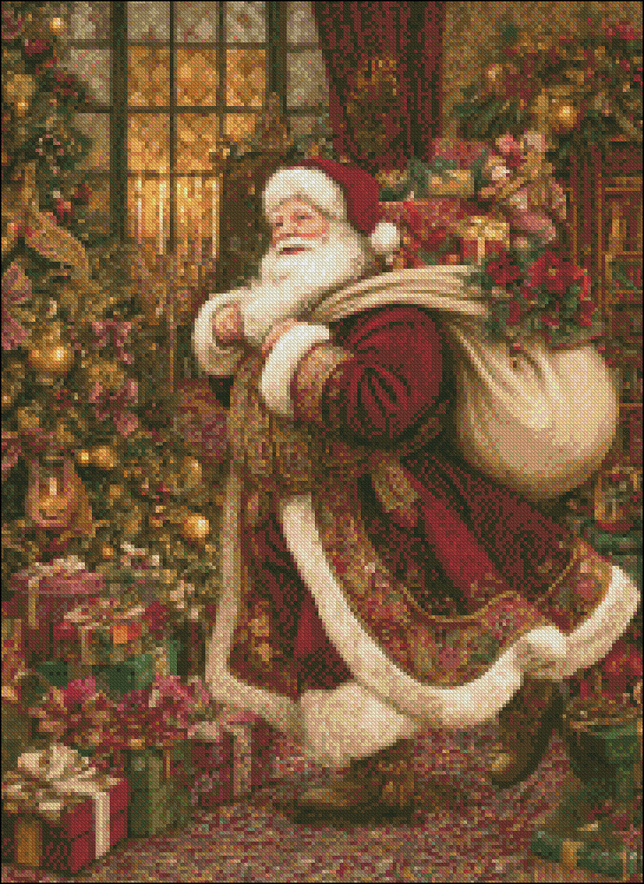 Christmas Presence 2 - Counted Cross Stitch Patterns Embroidery Crafts Needlework DIY Chart DMC Color
