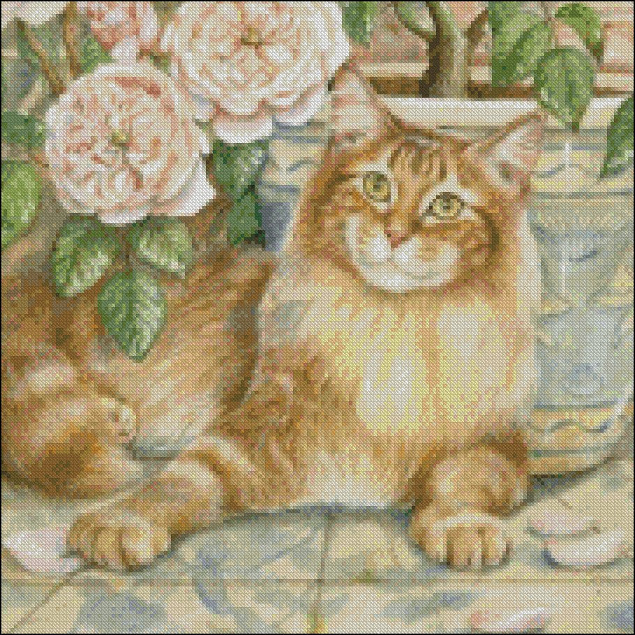 Kitties' World 23 - Counted Cross Stitch Patterns Embroidery Crafts Needlework DIY Chart DMC Color
