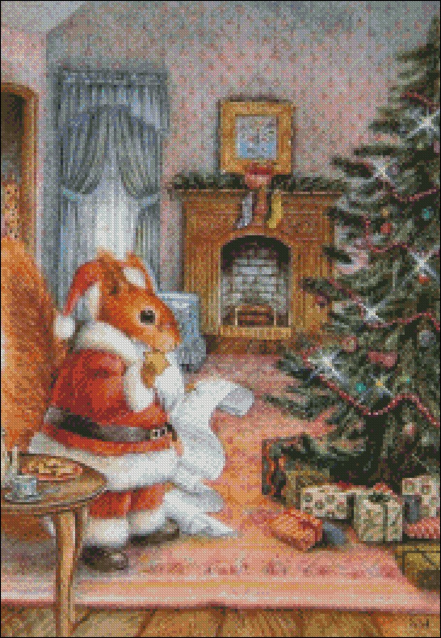 His Gift List - Counted Cross Stitch Patterns Embroidery Crafts Needlework DIY Chart DMC Color