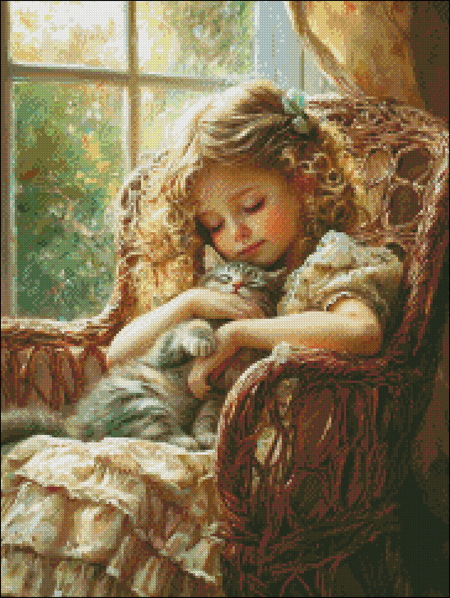 A Nap Companion - Counted Cross Stitch Patterns Embroidery Crafts Needlework DIY Chart DMC Color