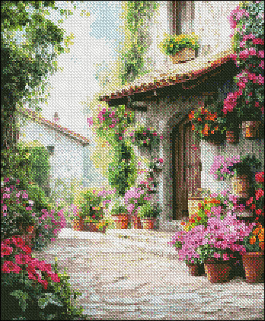 Flowers in Pots 2 - Counted Cross Stitch Patterns Embroidery Crafts Needlework DIY Chart DMC Color