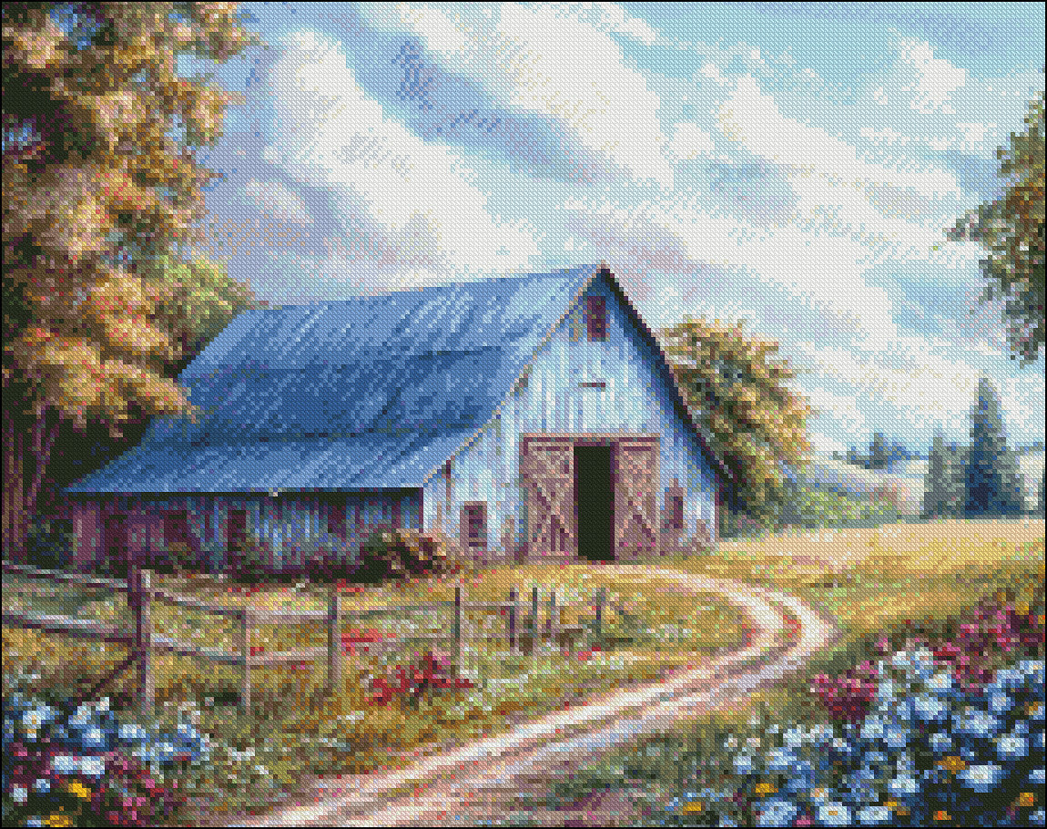 Abandoned Barn - Counted Cross Stitch Patterns Embroidery Crafts Needlework DIY Chart DMC Color (Copy)