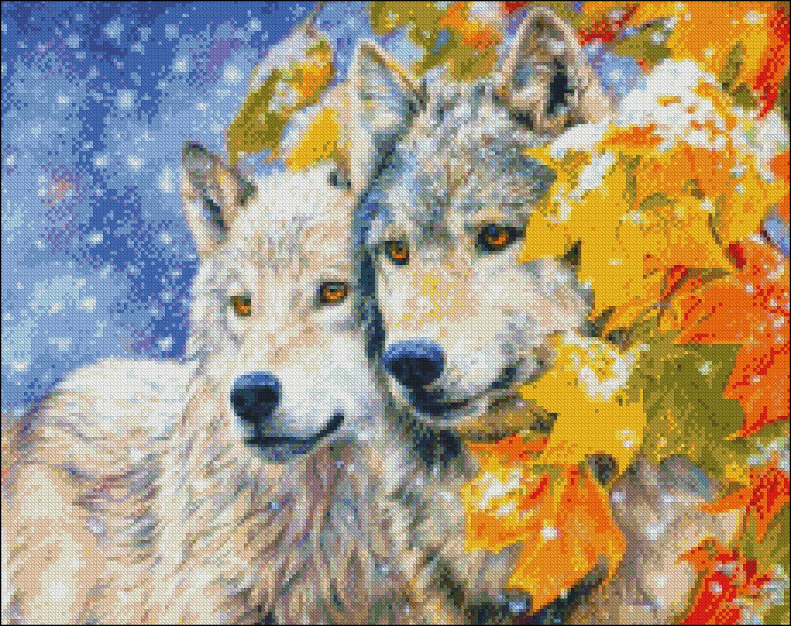Wolves Collection 14 - Counted Cross Stitch Patterns Embroidery Crafts Needlework DIY Chart DMC Color