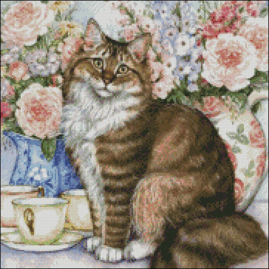 Kitties' World 3 - Counted Cross Stitch Patterns Embroidery Crafts Needlework DIY Chart DMC Color