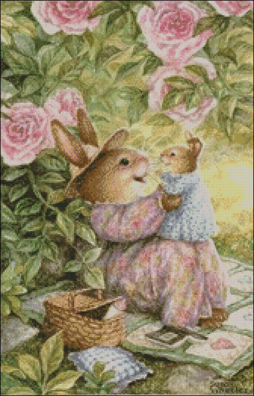 Mother's Love - Counted Cross Stitch Patterns Embroidery Crafts Needlework DIY Chart DMC Color