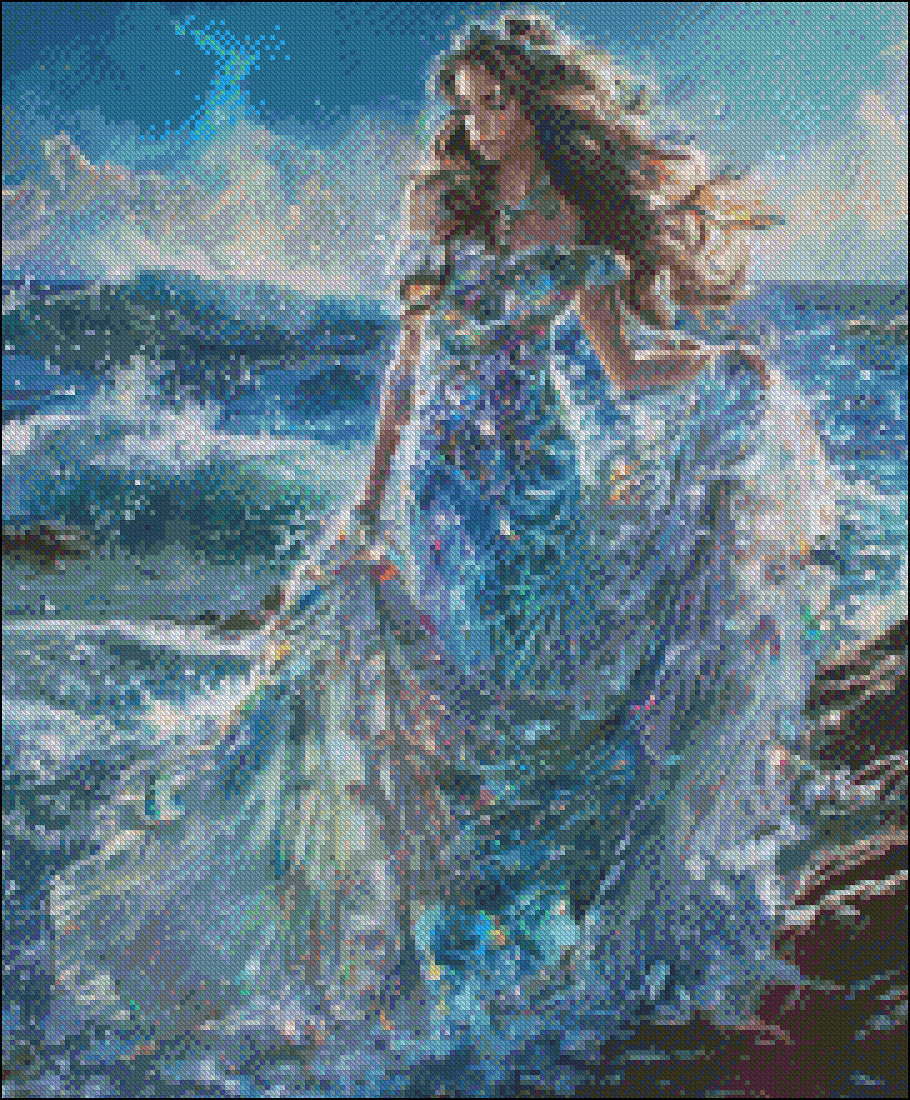 Goddesses of the Sea 2 - Counted Cross Stitch Patterns Embroidery Crafts Needlework DIY Chart DMC Color
