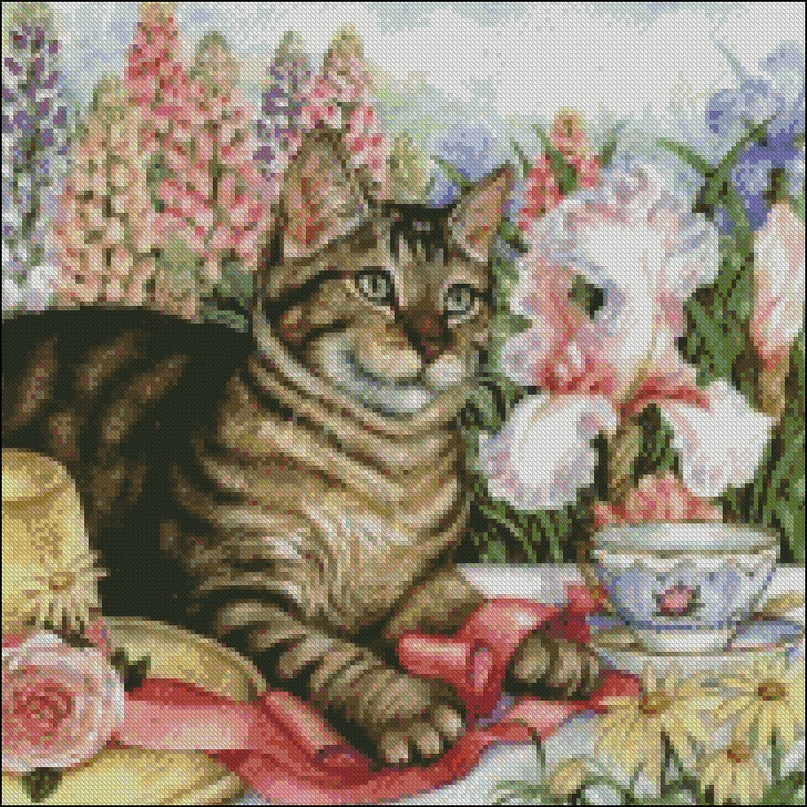 Kitties' World 1 - Counted Cross Stitch Patterns Embroidery Crafts Needlework DIY Chart DMC Color