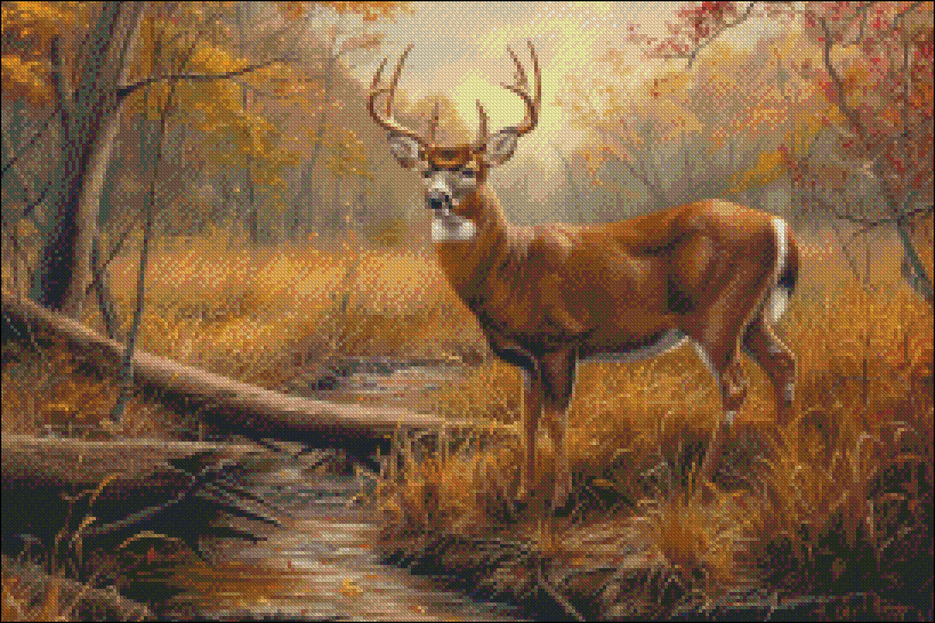 Creekside Elegance - Counted Cross Stitch Patterns Embroidery Crafts Needlework DIY Chart DMC Color