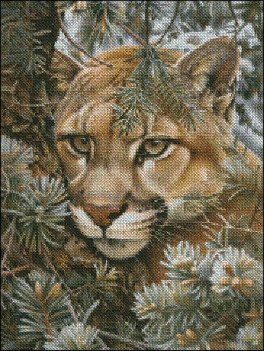 Eyes of the Wilderness 1 - Counted Cross Stitch Patterns Embroidery Crafts Needlework DIY Chart DMC Color