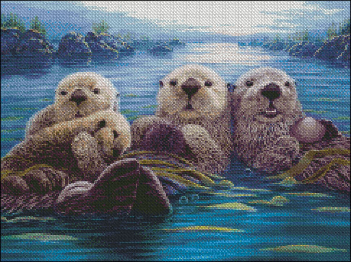 Treasures of the Sea - Counted Cross Stitch Patterns Embroidery Crafts Needlework DIY Chart DMC Color