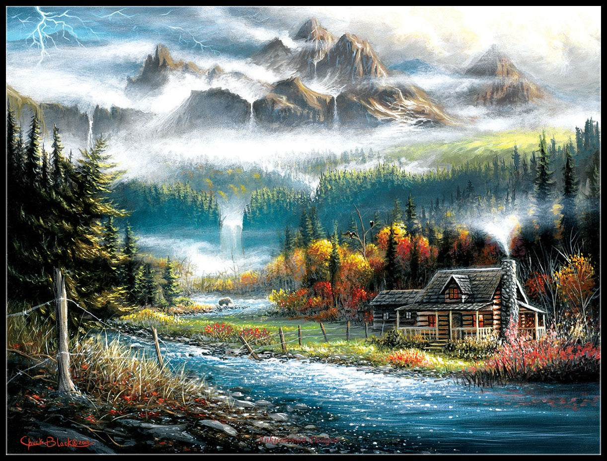 Valley Paradise - Counted Cross Stitch Patterns Embroidery Crafts Needlework DIY Chart DMC Color