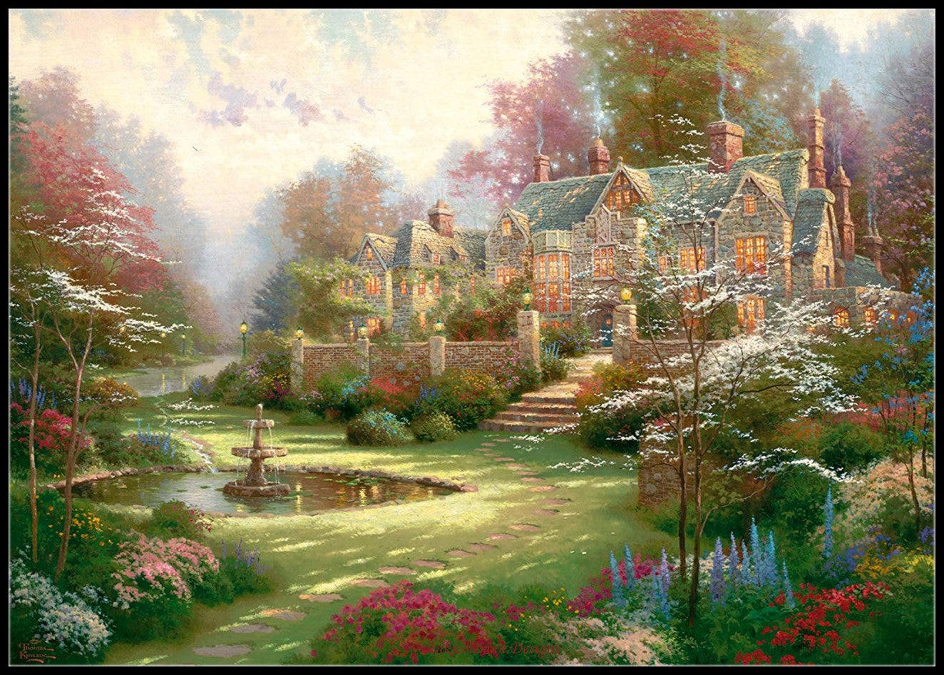 The Country House - Counted Cross Stitch Patterns Embroidery Crafts Needlework DIY Chart DMC Color
