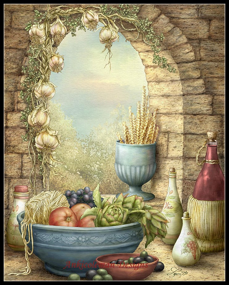 Sicilian Window - Counted Cross Stitch Patterns Embroidery Crafts Needlework DIY Chart DMC Color