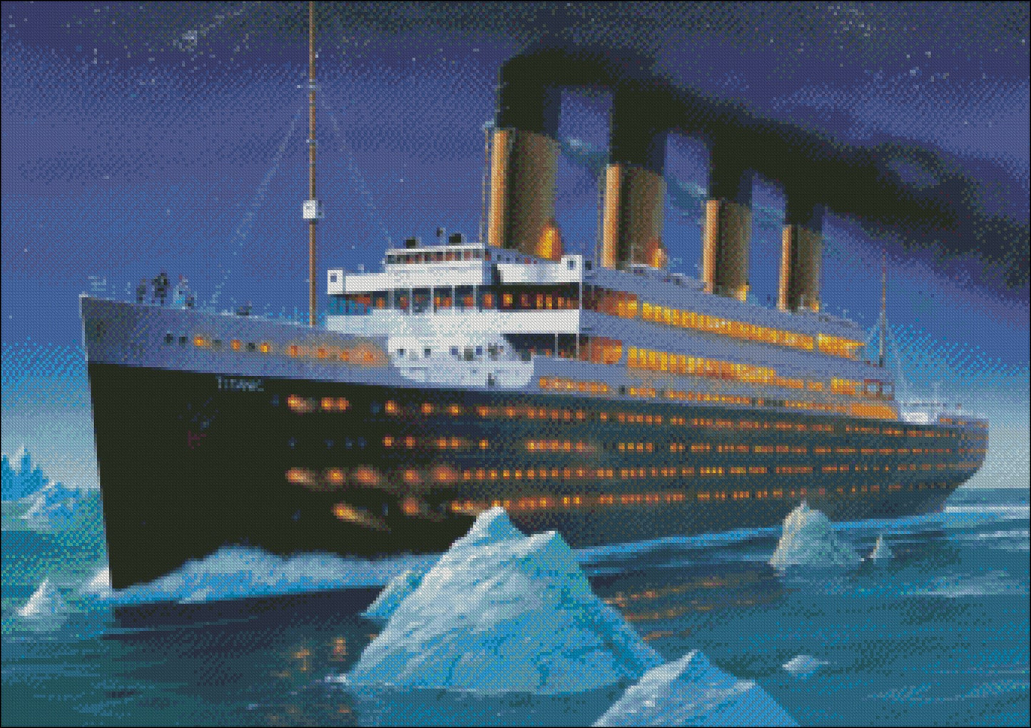 Titanic - Counted Cross Stitch Patterns Embroidery Crafts Needlework DIY Chart DMC Color