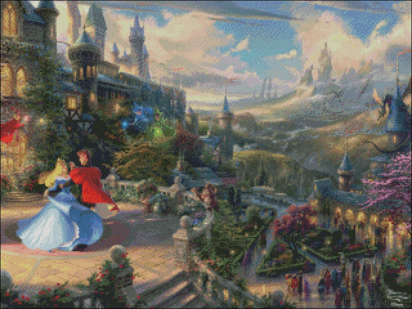 Sleeping Beauty Enchanting - Counted Cross Stitch Patterns Embroidery Crafts Needlework DIY Chart DMC Color