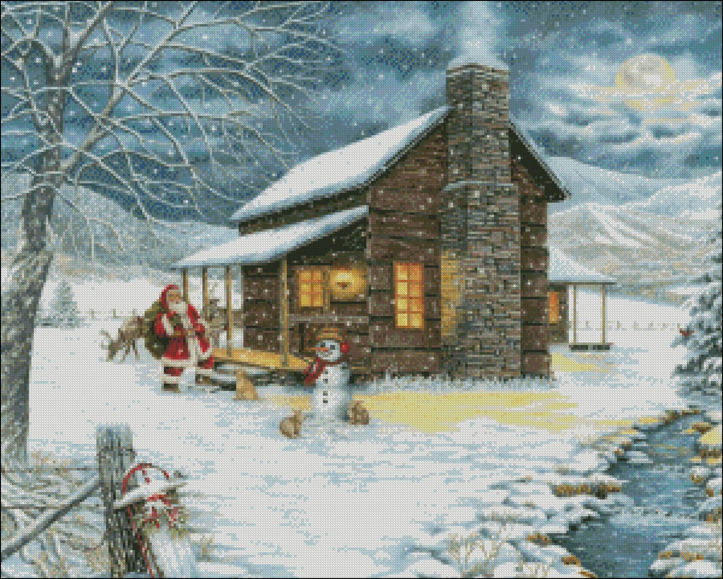 Smoky Mountain Christmas - Counted Cross Stitch Patterns Embroidery Crafts Needlework DIY Chart DMC Color