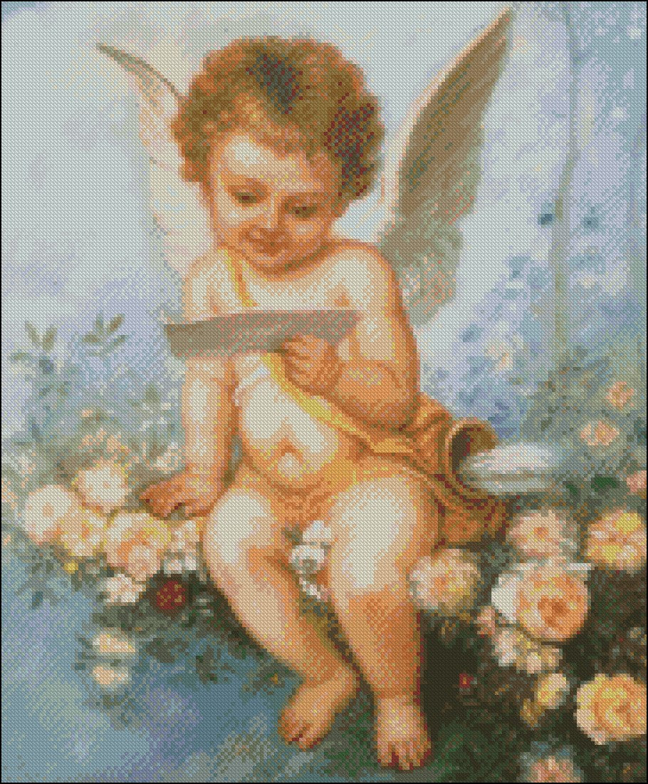 Little Angels 20 - Counted Cross Stitch Patterns Embroidery Crafts Needlework DIY Chart DMC Color