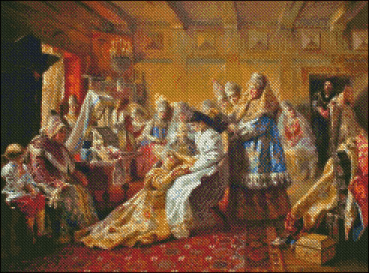 The Russian Bride's Attire - Counted Cross Stitch Patterns Embroidery Crafts Needlework DIY Chart DMC Color