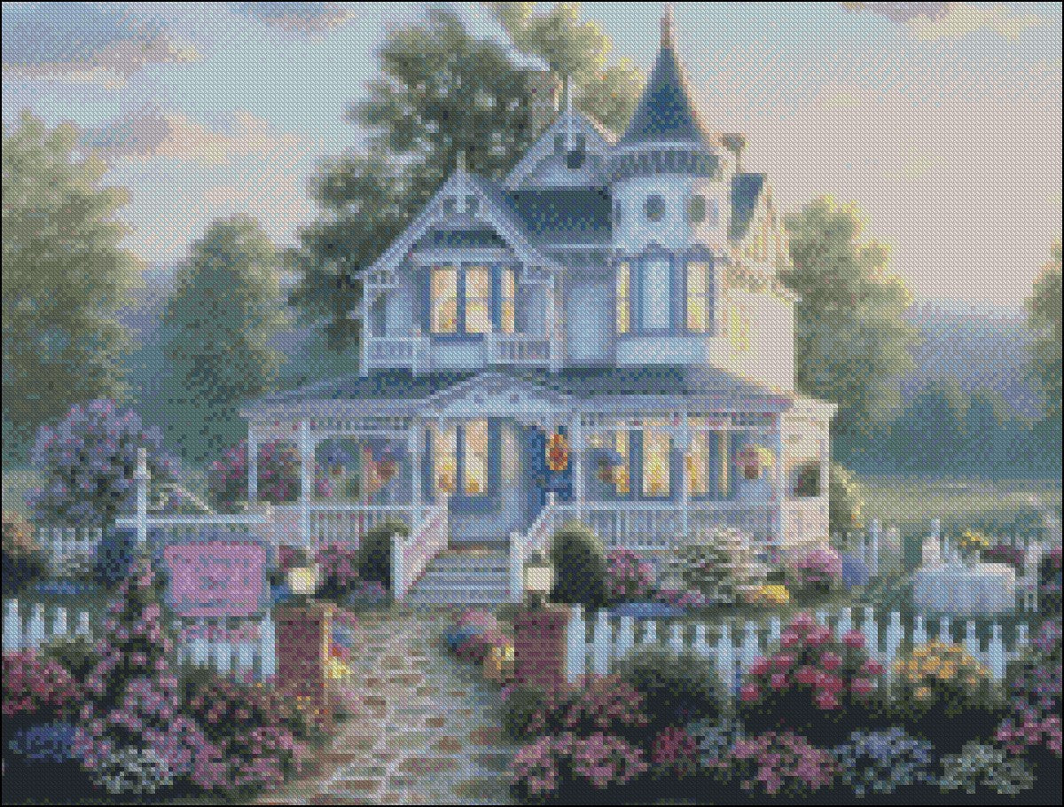 Victorian Days - Counted Cross Stitch Patterns Embroidery Crafts Needlework DIY Chart DMC Color