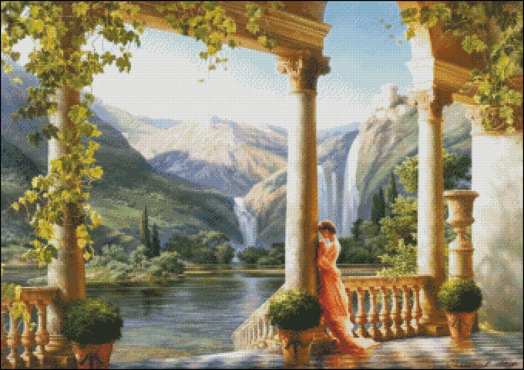 Idyl - Counted Cross Stitch Patterns Embroidery Crafts Needlework DIY Chart DMC Color