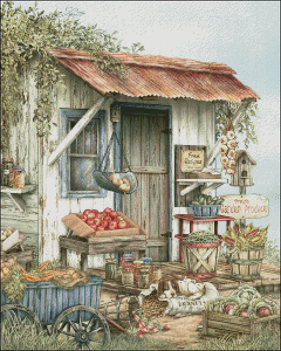 Uncle Ralphs Veggies - Counted Cross Stitch Patterns Embroidery Crafts Needlework DIY Chart DMC Color