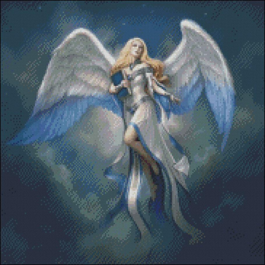 Light Messenger - Counted Cross Stitch Patterns Embroidery Crafts Needlework DIY Chart DMC Color
