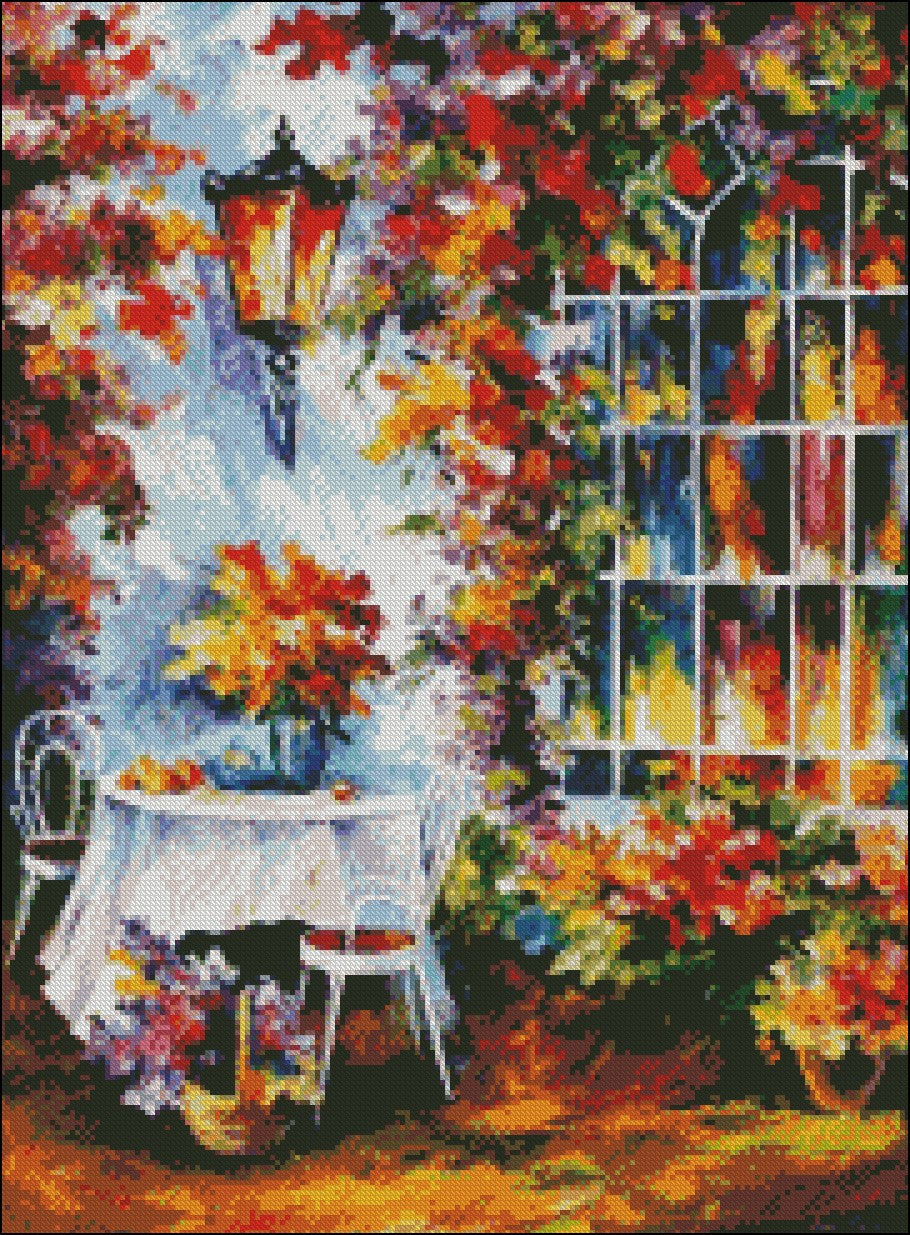 In the Garden - Counted Cross Stitch Patterns Embroidery Crafts Needlework DIY Chart DMC Color