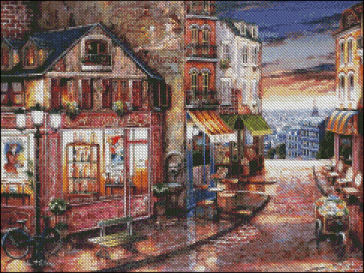 Twilight View 2 - Counted Cross Stitch Patterns Embroidery Crafts Needlework DIY Chart DMC Color