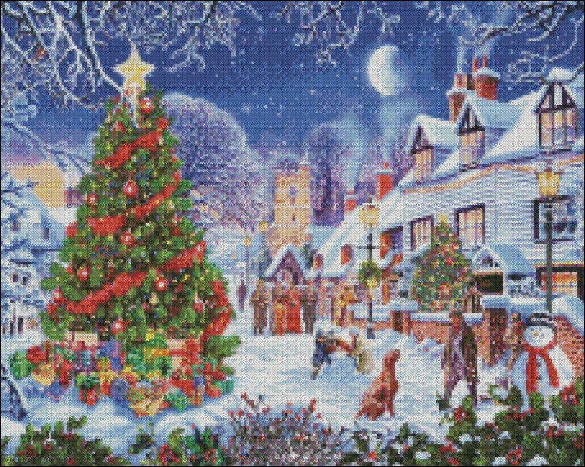 Village Christmas 4 - Counted Cross Stitch Patterns Embroidery Crafts Needlework DIY Chart DMC Color