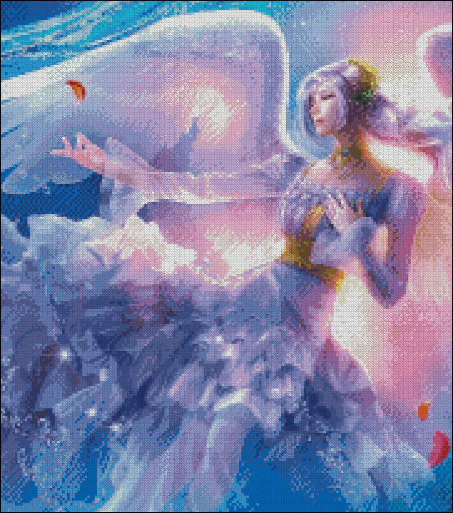 The Sea of Prayer - Counted Cross Stitch Patterns Embroidery Crafts Needlework DIY Chart DMC Color