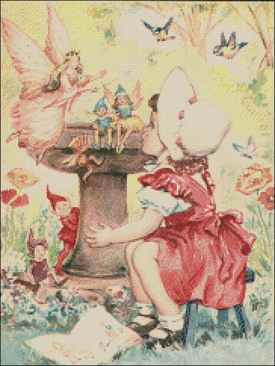 Fairy Queen - Counted Cross Stitch Patterns Embroidery Crafts Needlework DIY Chart DMC Color