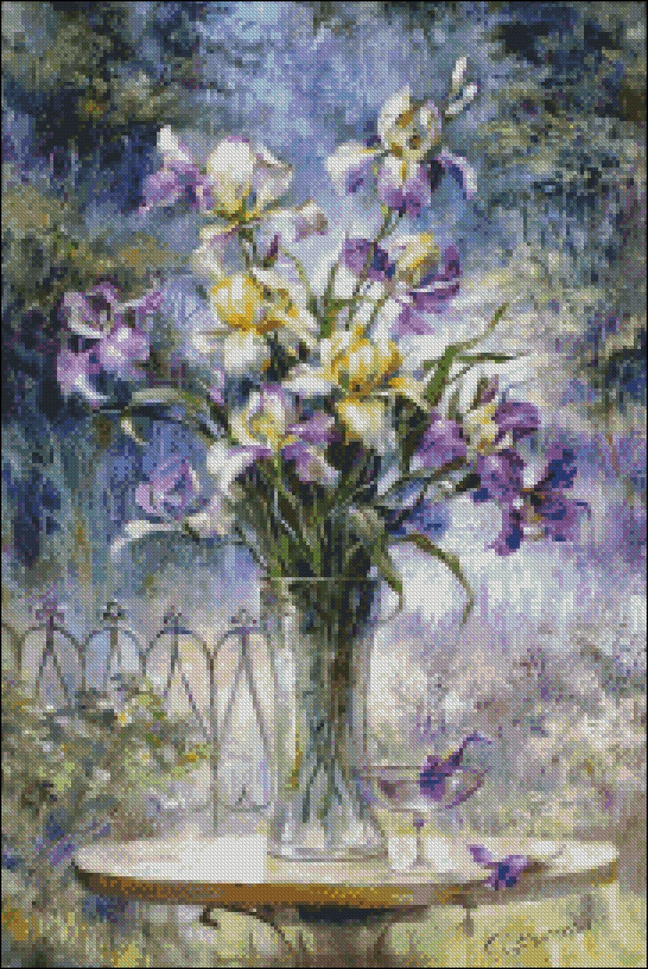 Bouquet Collection 2-16 - Counted Cross Stitch Patterns Embroidery Crafts Needlework DIY Chart DMC Color