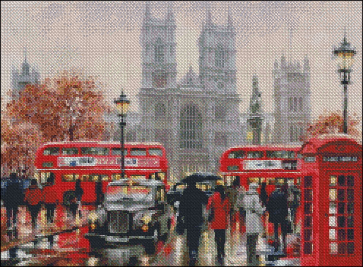 Westminster Abbey - Counted Cross Stitch Patterns Embroidery Crafts Needlework DIY Chart DMC Color