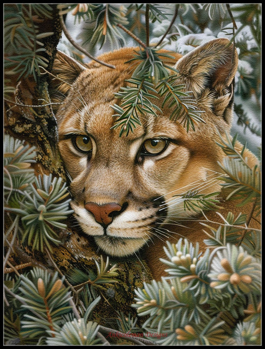 Eyes of the Wilderness 1 - Counted Cross Stitch Patterns Embroidery Crafts Needlework DIY Chart DMC Color