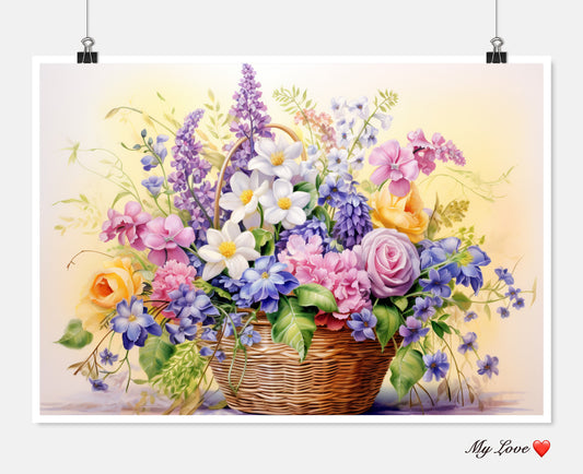A Basket of Dreams 1 - Counted Cross Stitch Patterns Embroidery Crafts Needlework DIY Chart DMC Color
