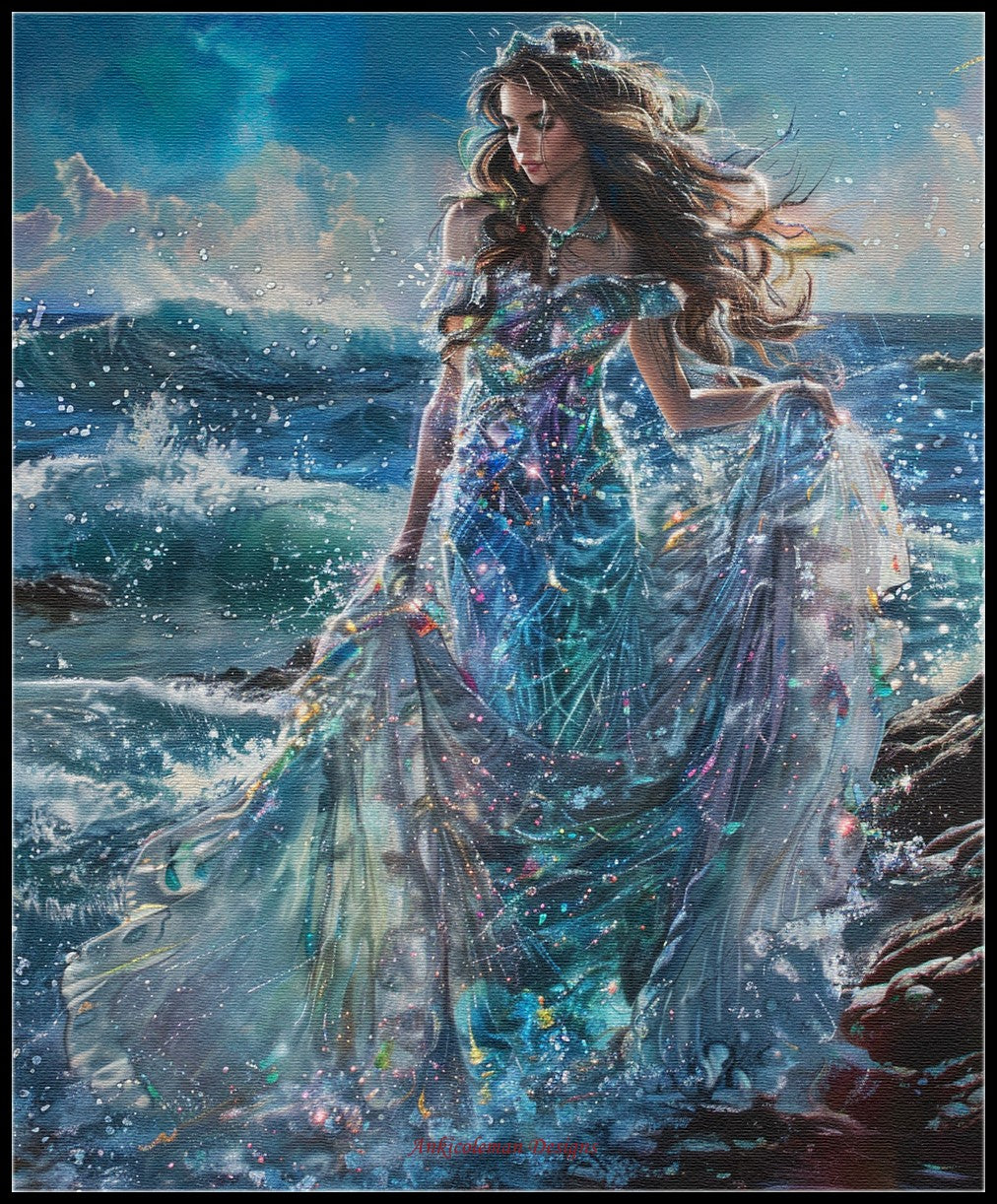 Goddesses of the Sea 2 - Counted Cross Stitch Patterns Embroidery Crafts Needlework DIY Chart DMC Color