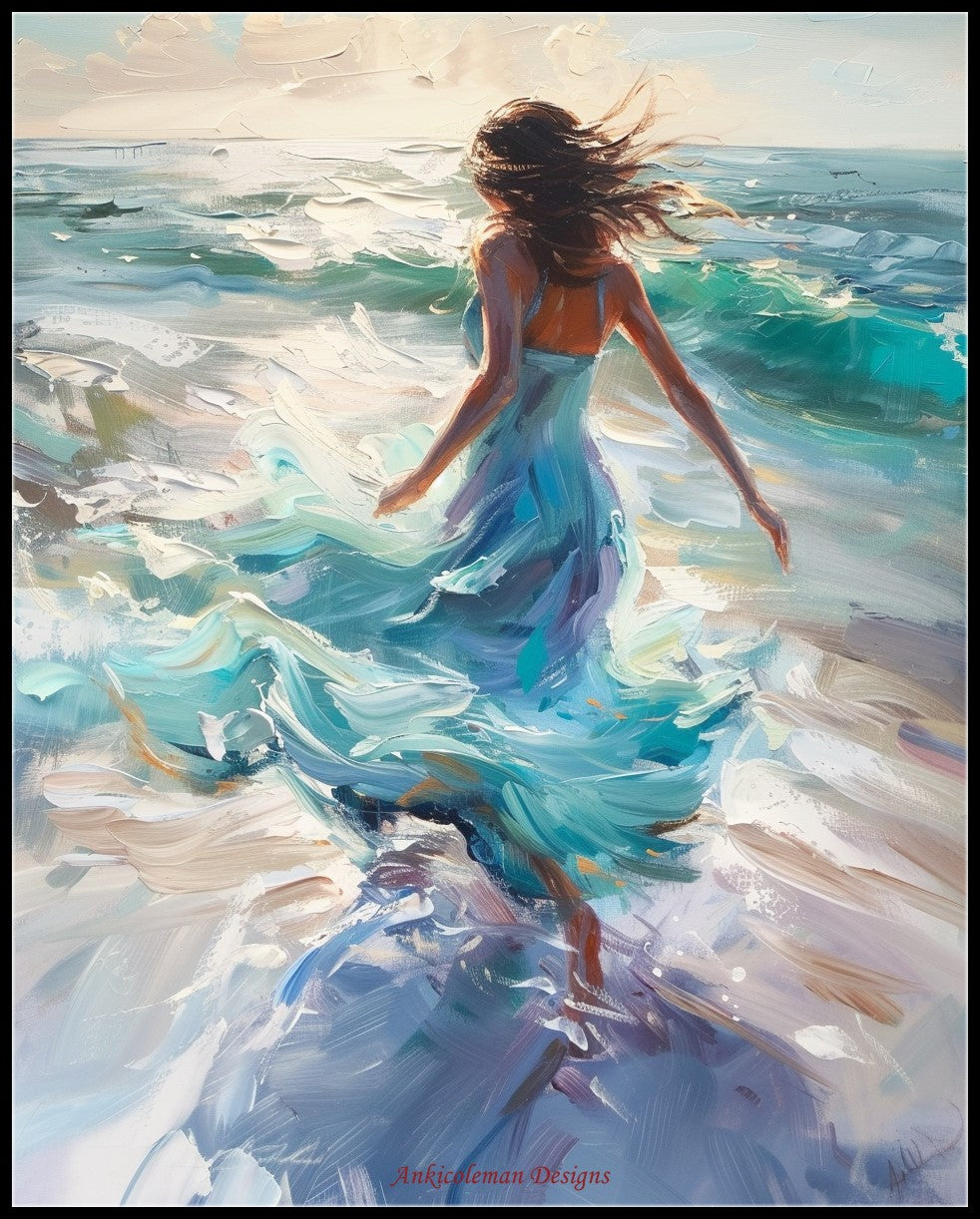 Ocean's Embrace - Counted Cross Stitch Patterns Embroidery Crafts Needlework DIY Chart DMC Color