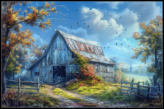 Weathered Barn - Counted Cross Stitch Patterns Embroidery Crafts Needlework DIY Chart DMC Color