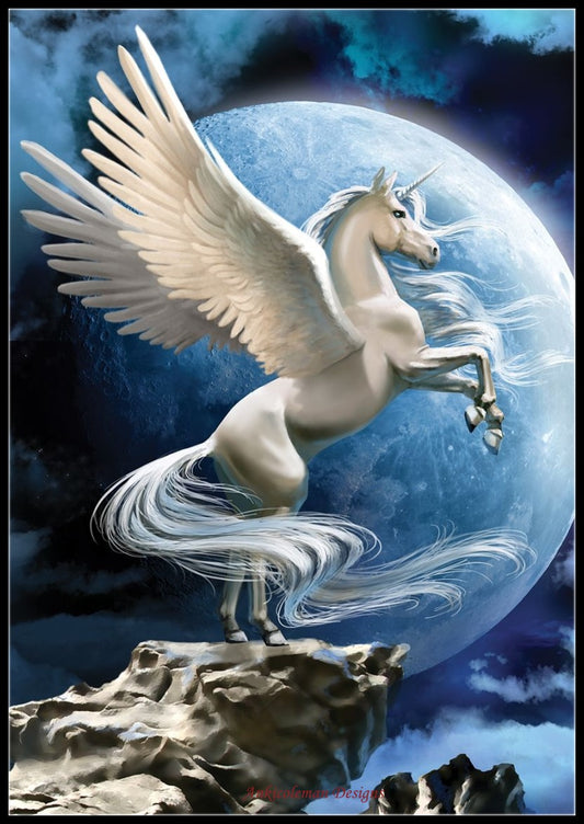Magic Unicorn - Counted Cross Stitch Patterns Embroidery Crafts Needlework DIY Chart DMC Color