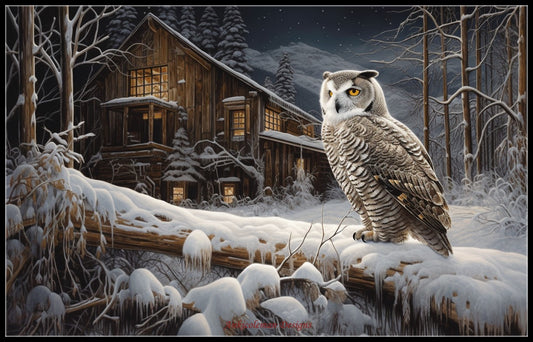 Silent Visitor - Counted Cross Stitch Patterns Embroidery Crafts Needlework DIY Chart DMC Color